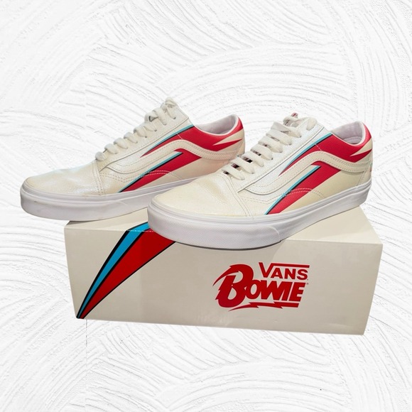 VANS David Bowie Old Skool Aladdin Sane Men‎ 10 Sneakers Shoes With Box